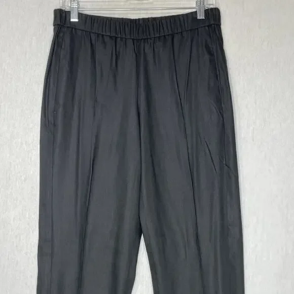 J. Jill Linen Stretch Pull-On Pants Size Small Black Old Money Office Business - Picture 2 of 12